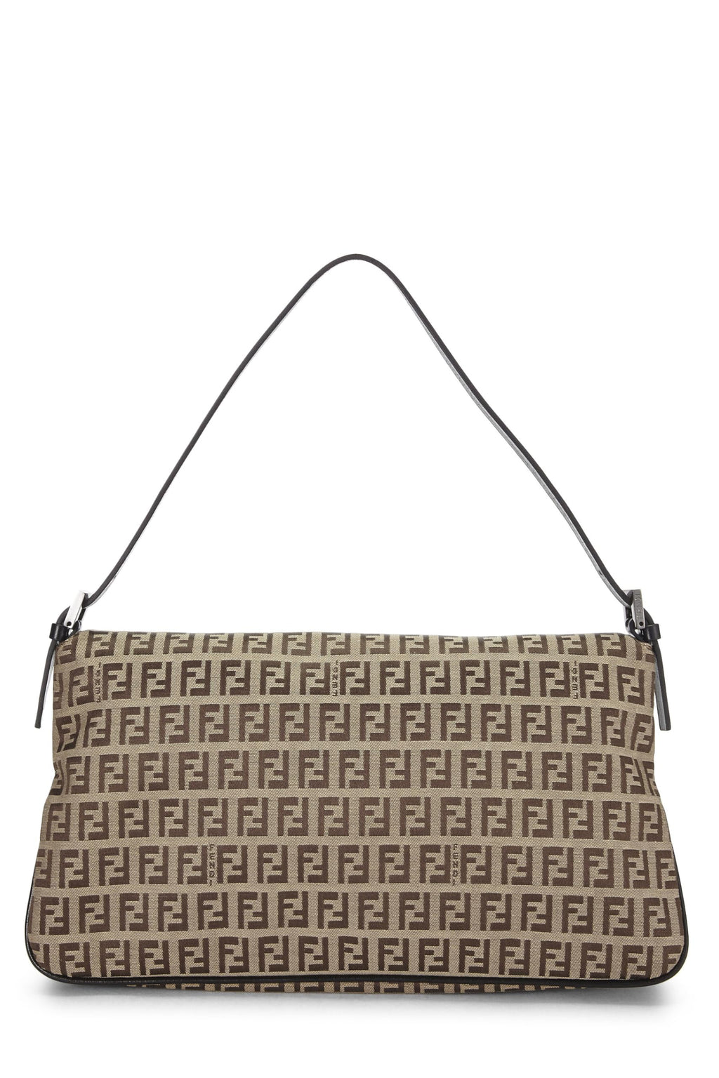 Fendi,  Brown Zucchino Canvas Shoulder Bag, Brown