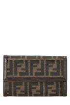 Fendi,  Brown Zucca Canvas Long Wallet, Brown