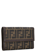 Fendi,  Brown Zucca Canvas Long Wallet, Brown