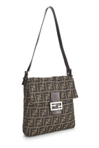 Fendi,  Brown Zucca Canvas Shoulder Bag, Brown