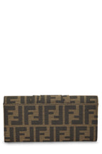 Fendi,  Brown Zucca Canvas Long Wallet, Brown