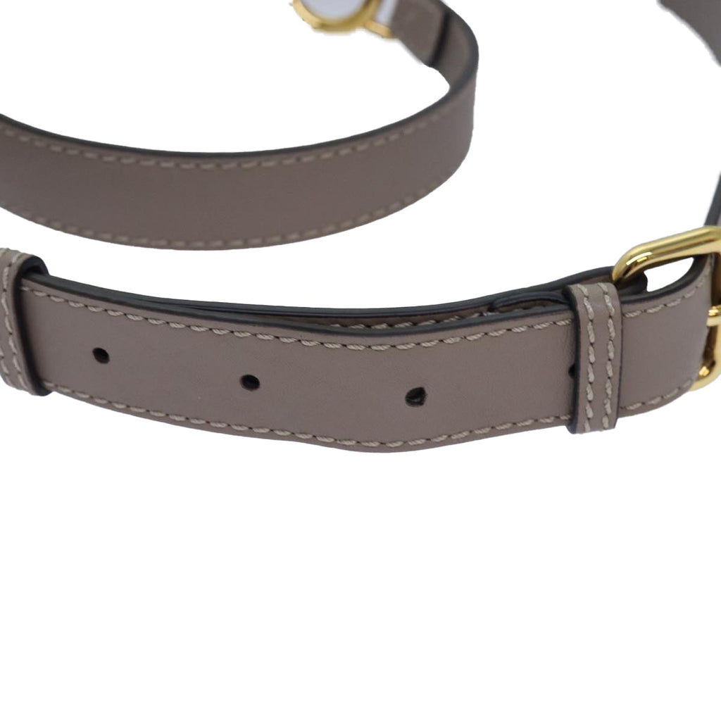 FENDI Adjustable Belt Leather 36.2""-41.3"" Gray82065