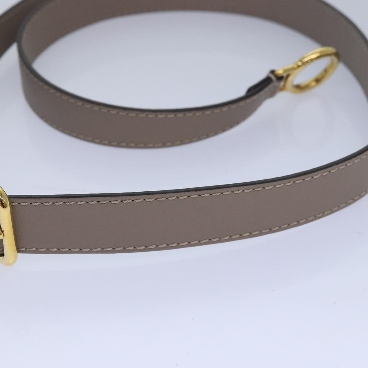 FENDI Adjustable Belt Leather 36.2""-41.3"" Gray82065