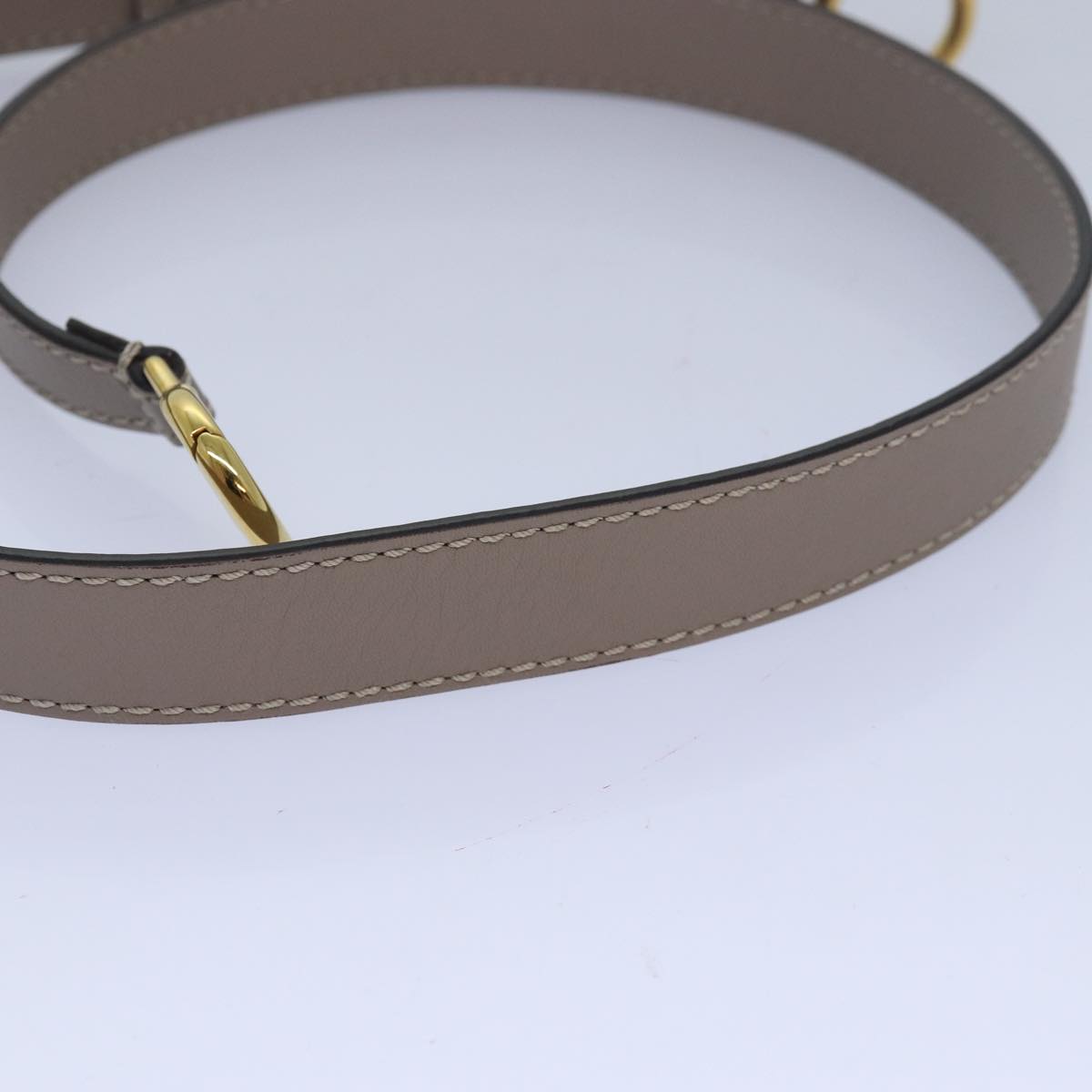 FENDI Adjustable Belt Leather 36.2""-41.3"" Gray82065