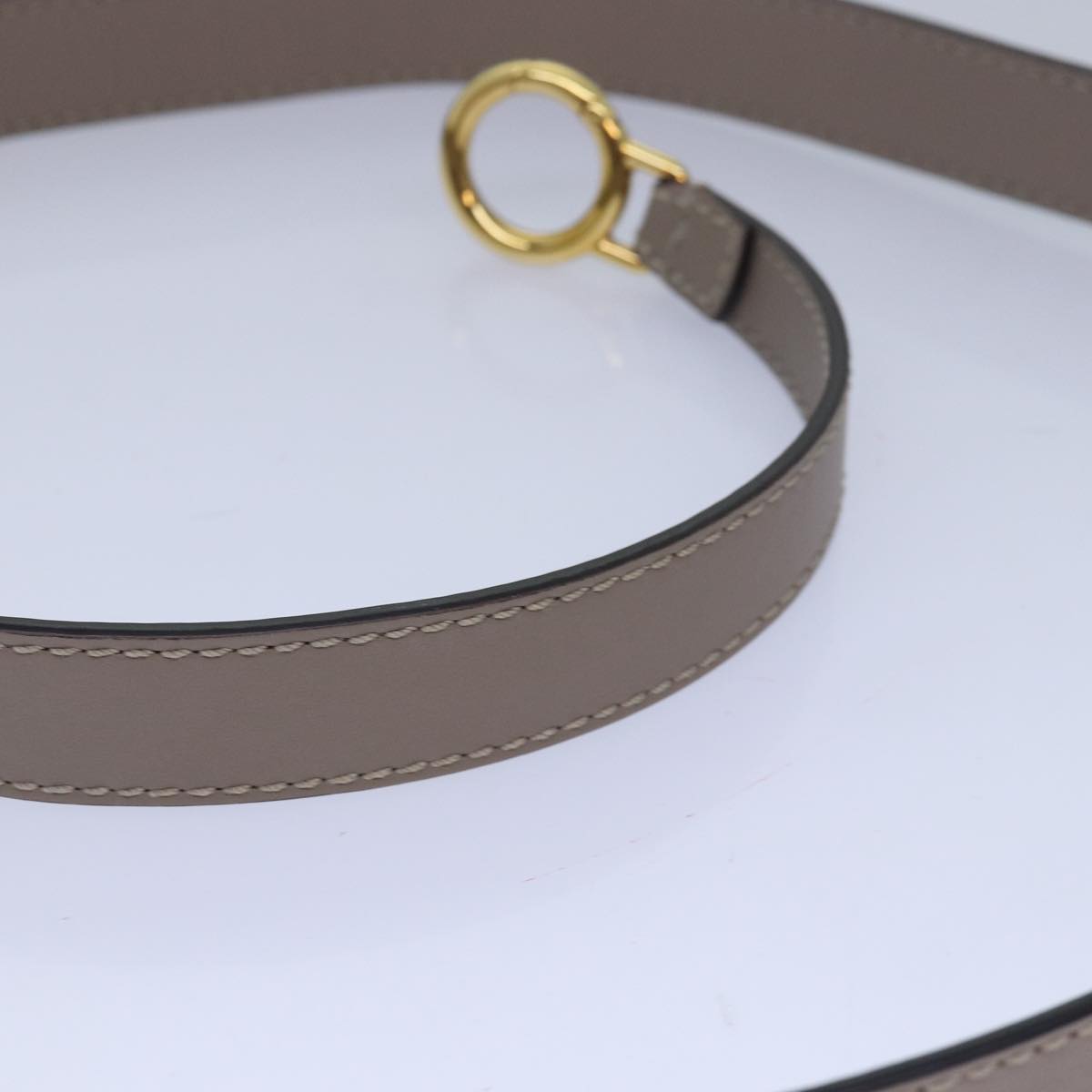 FENDI Adjustable Belt Leather 36.2""-41.3"" Gray82065