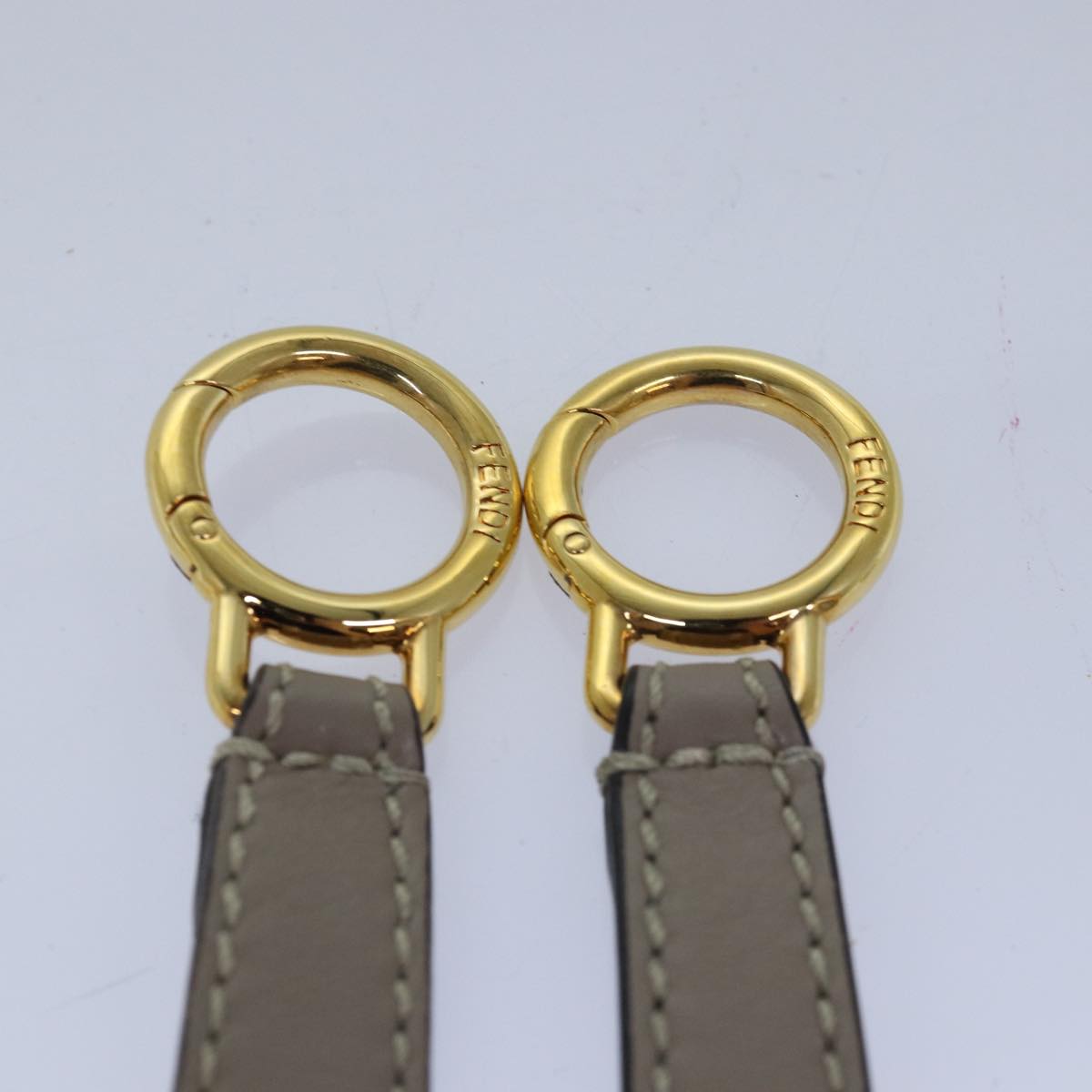 FENDI Adjustable Belt Leather 36.2""-41.3"" Gray82065