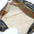 FENDI Zucca Canvas Pouch Brown Black gold82115