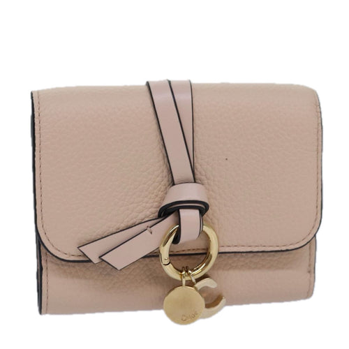 Chloe Wallet Leather Pink 82138