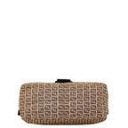 Fendi Zucchino Mamma Bucket Handbag Canvas Leather