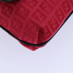 FENDI Zucchino Canvas Shoulder Bag Red 8BT05282253