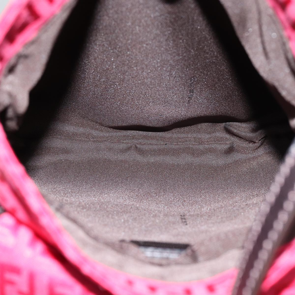 FENDI Zucchino Canvas Shoulder Bag Red 8BT05282253
