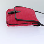 FENDI Zucchino Canvas Shoulder Bag Red 8BT05282253
