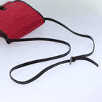 FENDI Zucchino Canvas Shoulder Bag Red 8BT05282253