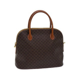 CELINE Macadam Canvas Hand Bag PVC Leather Brown  82266