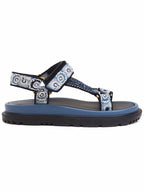 D-Way Embroidered Logo Sandals Blue Dior