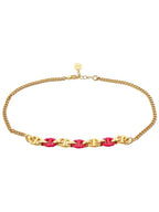 CD Logo Pendant Necklace Gold Dior