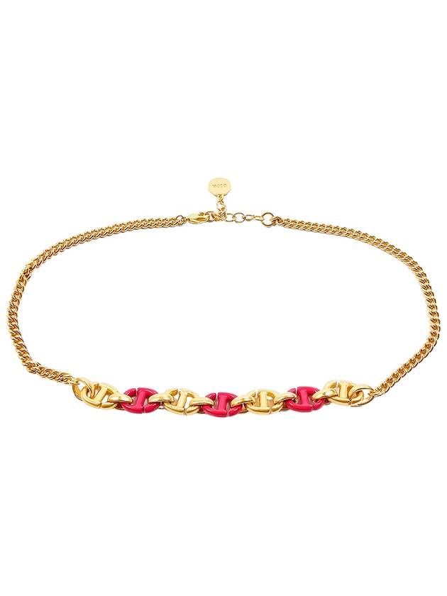 CD Logo Pendant Necklace Gold Dior