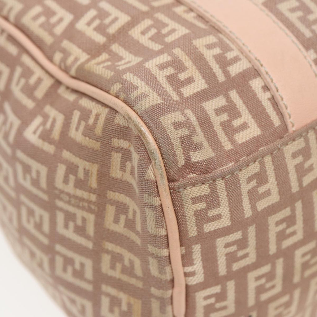FENDI Zucchino Canvas Mini Boston Bag Pink82685