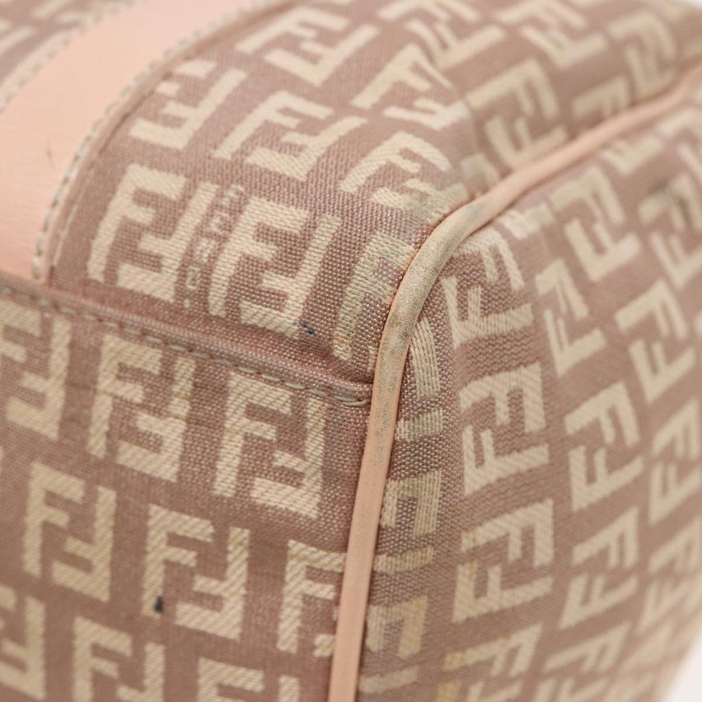 FENDI Zucchino Canvas Mini Boston Bag Pink82685