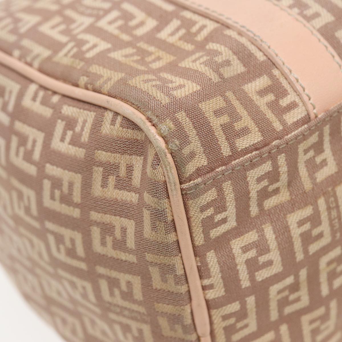 FENDI Zucchino Canvas Mini Boston Bag Pink82685
