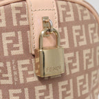 FENDI Zucchino Canvas Mini Boston Bag Pink82685