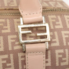 FENDI Zucchino Canvas Mini Boston Bag Pink82685