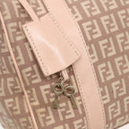 FENDI Zucchino Canvas Mini Boston Bag Pink82685