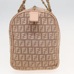 FENDI Zucchino Canvas Mini Boston Bag Pink82685