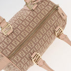 FENDI Zucchino Canvas Mini Boston Bag Pink82685