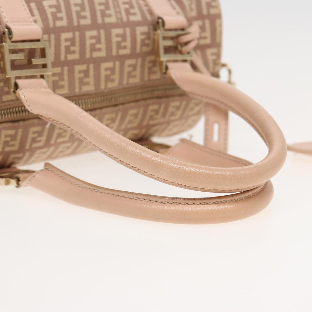 FENDI Zucchino Canvas Mini Boston Bag Pink82685