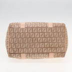 FENDI Zucchino Canvas Mini Boston Bag Pink82685