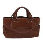 CELINE Hand Bag Leather Brown  82689