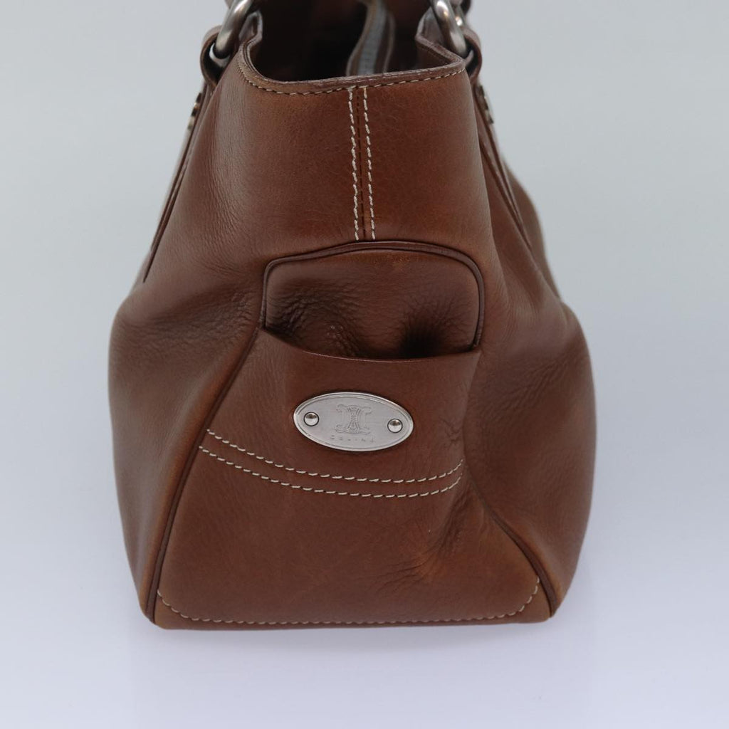 CELINE Hand Bag Leather Brown  82689