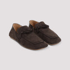 BOTTEGA VENETA Suede Driver Loafers with Knot