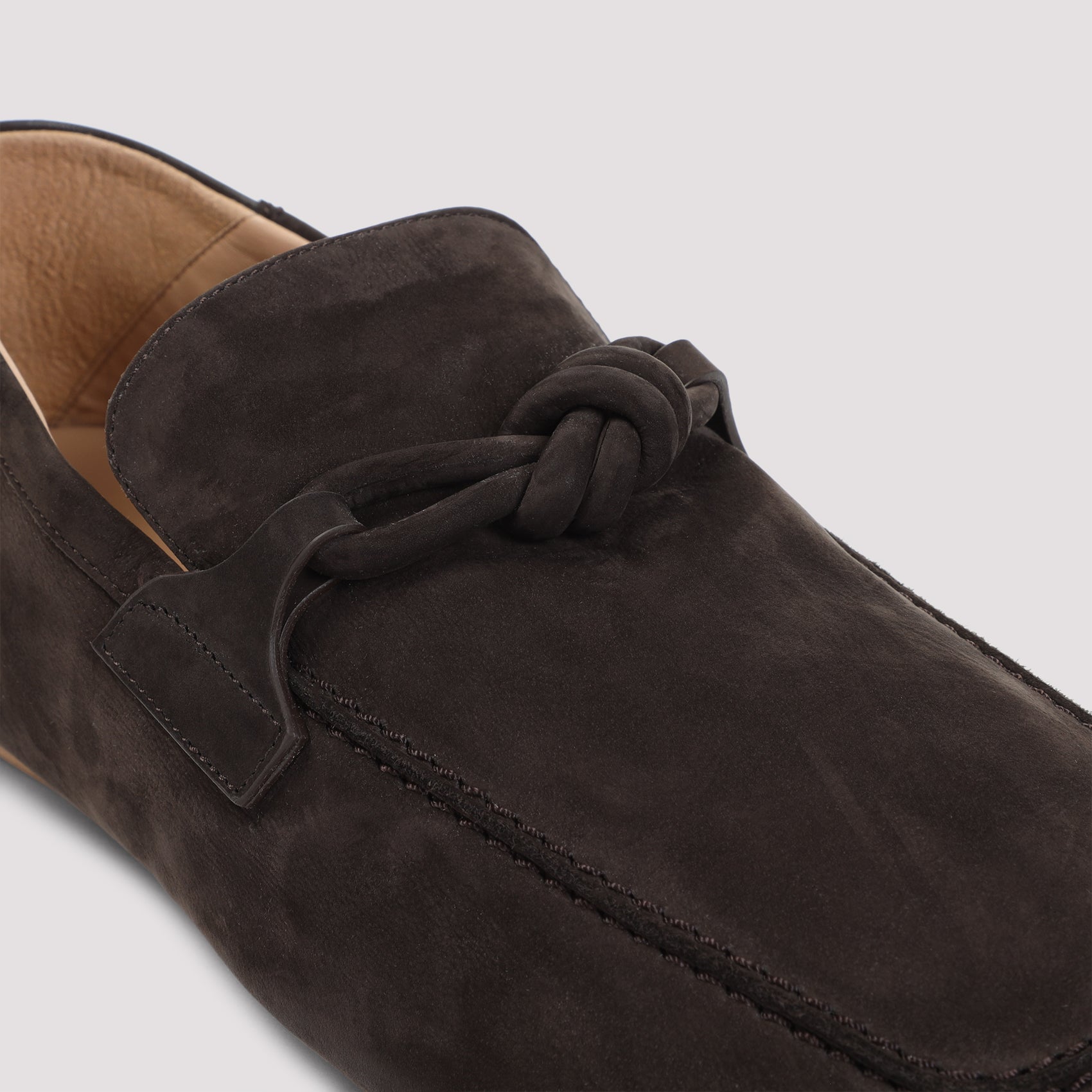 BOTTEGA VENETA Suede Driver Loafers with Knot