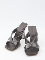BOTTEGA VENETA Riva Flat Sandals with Padded Overlapping Straps
