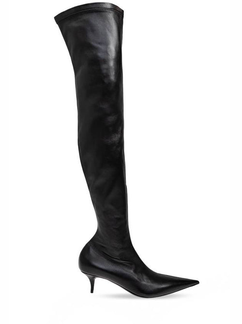 Balenciaga Avenue Nappa Leather Long Boots Black
