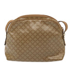 CELINE Macadam Canvas Shoulder Bag Beige Auth 82866
