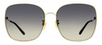 Chloe Women's Square Sunglasses CH0170SA 001 Gold/Black 61mm