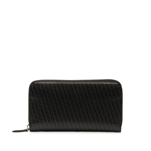 Fendi Microso Round Long Wallet 7M0210 Black Leather  Fendi