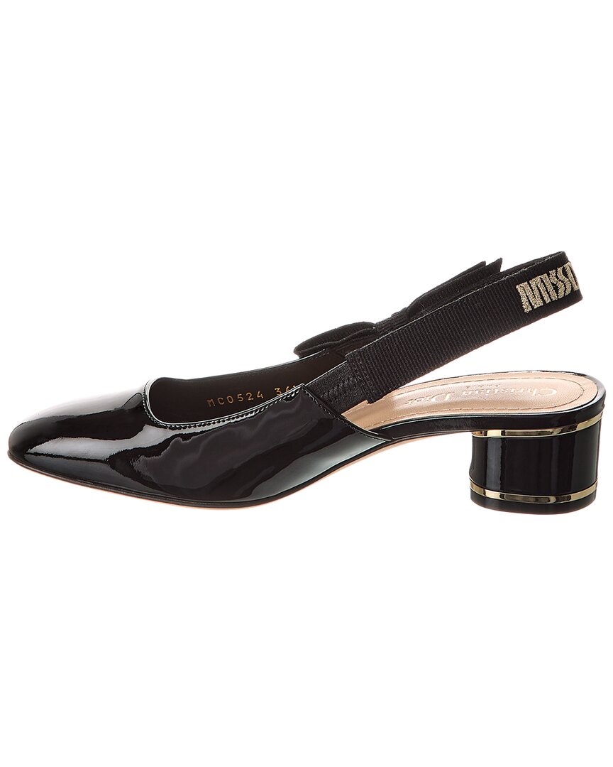 Dior Bow Patent Slingback Pump