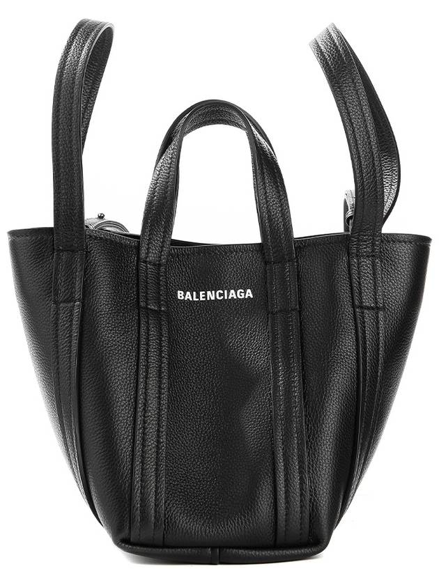 Balenciaga Everyday XS Grained Calfskin Shoulder Tote Bag Black