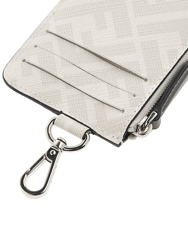 Fendi FF Motif Fabric Clip Purse Card Wallet