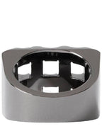 Burberry Burberry Ruthenium-Plated Cube Ring, Size Medium
