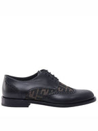 Fendi Leather Lace Up Derby Black