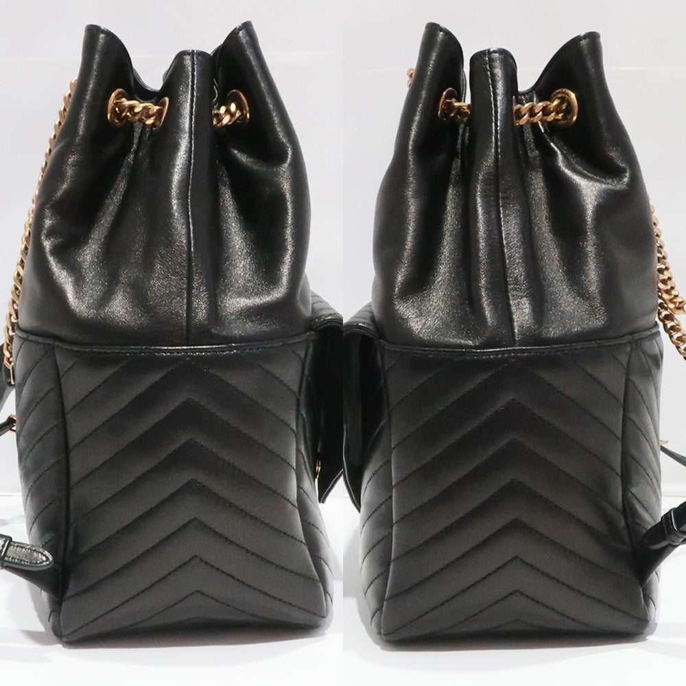 Saint Laurent Joe Joe Loop 672609 Black YSL Cassandra Classic Monogram Chain Leather Bag G