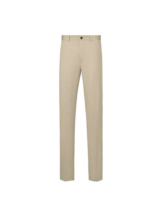 Homme Gabardine Chino Slacks Beige Dior