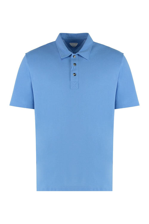 BOTTEGA VENETA Cotton-Piqué Polo Shirt with Side Slits