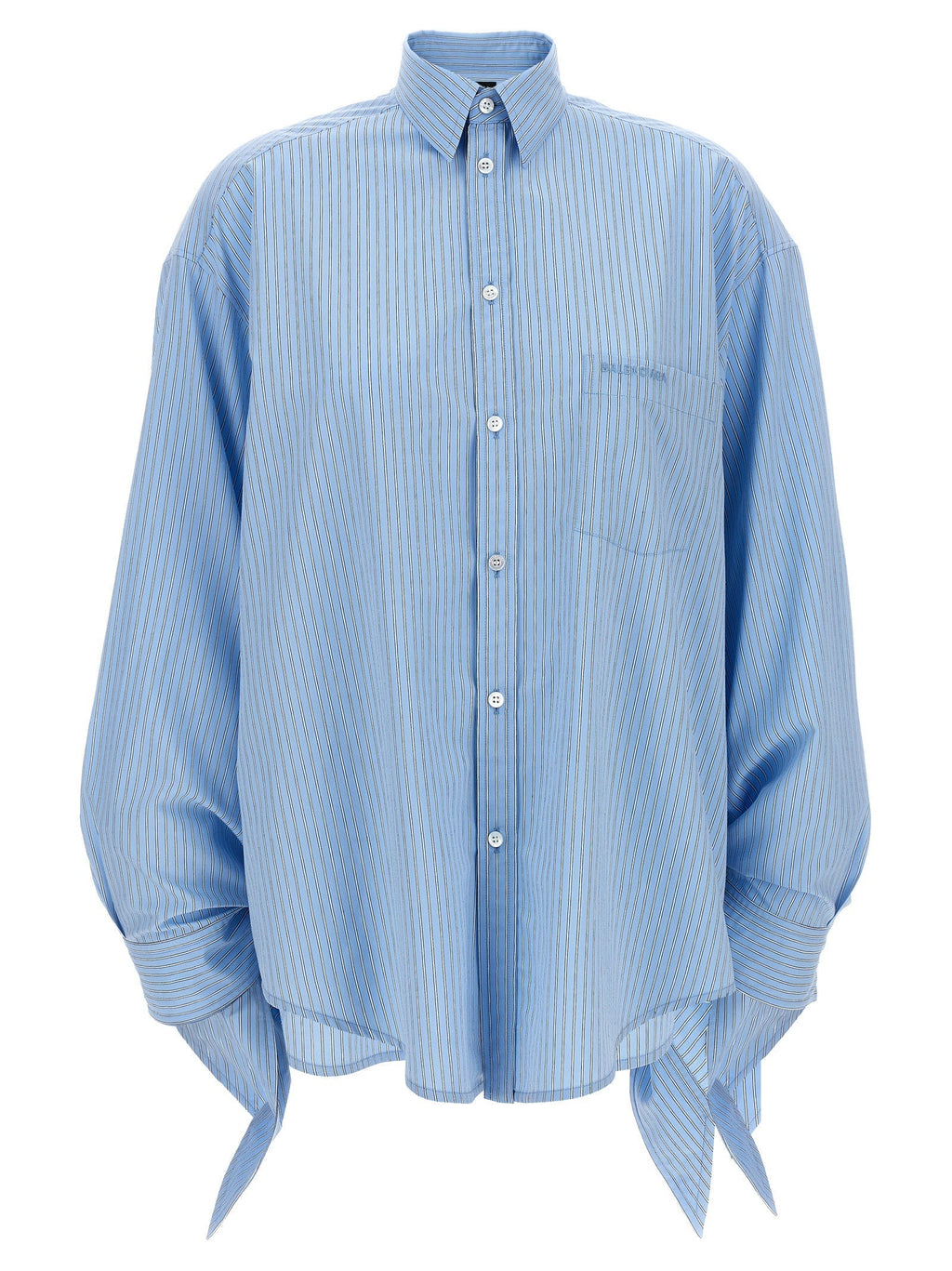 Balenciaga Women Knotted Cuffs Blouse