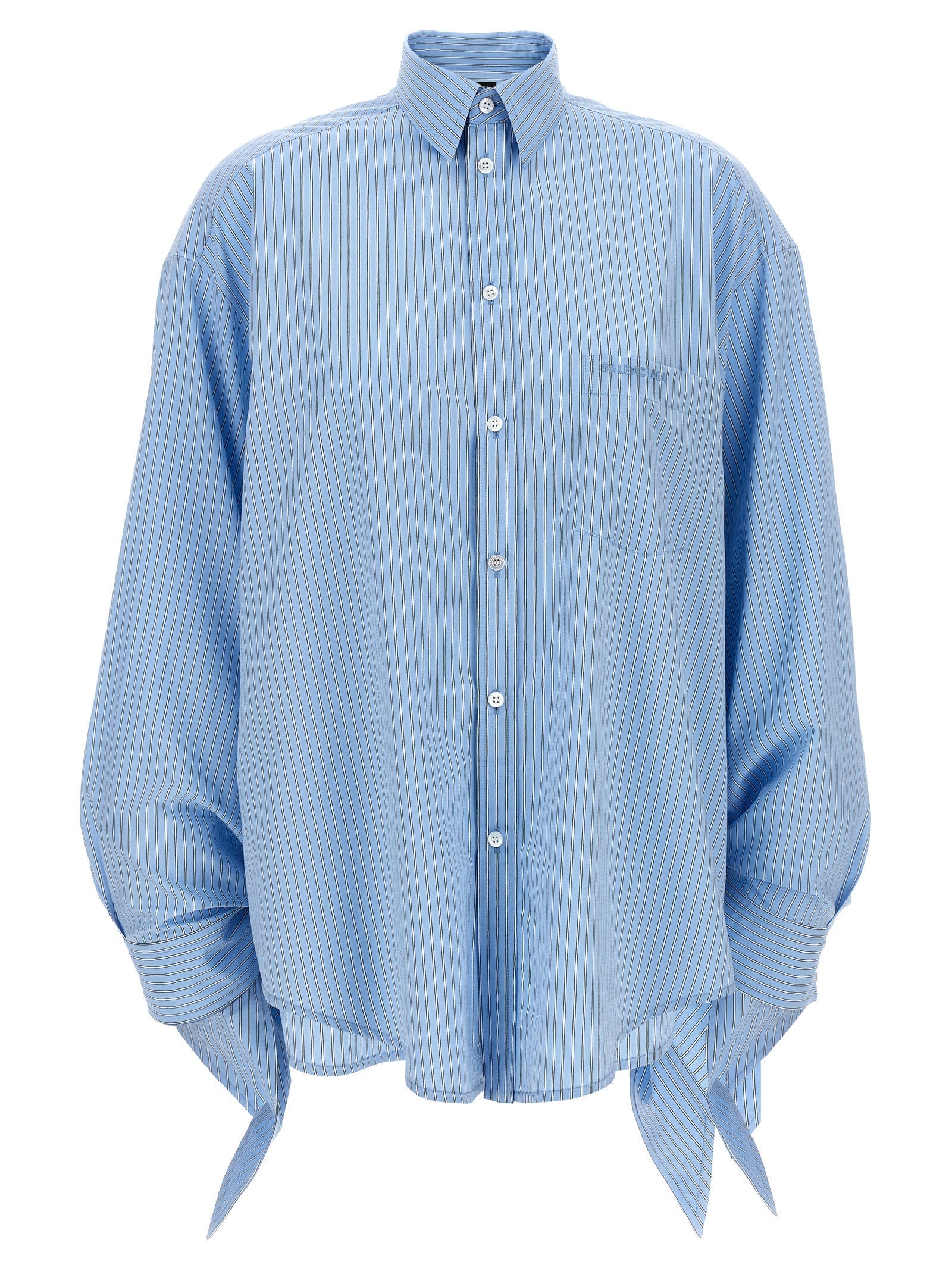 Balenciaga Women Knotted Cuffs Blouse